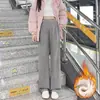 Pantalones para mujer embarazada con forro polar, para personas petite, primavera y verano, ropa exterior, engrosados, cálidos, no constriñen el vientre, sin soporte para el vientre, para pantalones de capa base de mujer embarazada
