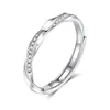 Anéis de Casal Infinito Amor S999 Prata Pura, Anéis Masculinos e Femininos de Prata Pura, um Par de Designs Exclusivos para Presentes de Dia dos Namorados