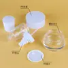 Novo Design Conjunto de Frascos de Vidro para Produtos de Skincare Frasco de Creme 50g Frasco de Loção Essencial 30ml Frasco de Tônico 120ml