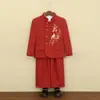 Nuevo Traje Tang de Estilo Chino para Niños Otoño e Invierno Nuevo Estilo Nacional Bordado Conjunto Hanfu Ropa de Invierno para Niños con Forro Polar y Ropa de Rendimiento Engrosada