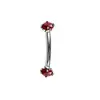 Piercing de sobrancelha em aço inoxidável com zircônia cúbica redonda, haste curva e design popular entre europeus e americanos. Ideal para piercing de sobrancelha, lábio e unha.