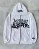 En Stock 2026 Nuevo Sudadera con Cremallera y Estampado de Letras de Espuma Estilo Callejero Hip-Hop Europeo y Americano para Adolescentes Ropa Casual