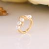 Anillo Envolvente de Perlas de Lujo Ligero Vintage Francés Rong Yu Anillo Ajustable de Apertura Vintage para Mujer