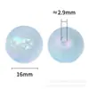 Acrílico Transparente Perfurado Iridescente Redondo Contas Fosco Miçangas DIY Corrente de Celular Chaveiro Enfeite Acessórios Materiais