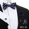Gravata Borboleta Quadrada de Seda para Negócios Conjunto de 4 Peças Estilo Coreano Masculino Acessórios de Vestimenta para Banquete de Casamento Fábrica de Gravatas de Borboleta Estoque Pronto