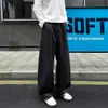 Calça Casual Outono 2026 com Corte Diagonal e Patchwork, Calça Larga Solta para Homens, Calça Esportiva Longa de Secagem Rápida, Calça de Secagem Rápida para Homens