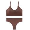 Conjunto de sutiã esportivo costas bonitas estilo francês push up bojo triângulo top de tubo alça versátil peça íntima para usar por fora sem aro de aço peito envolto