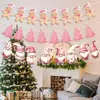 Banderas Decorativas para Fiesta Navideña Transfronteriza, Banderas Navideñas, Colgantes para Árbol de Navidad, Banderas Colgantes, Decoraciones de Pancarta