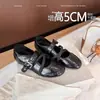 Sapatos Mary Jane Estilo Ballet Cor Prata Salto Escondido para Mulheres, Lançamento Primavera 2026 Bico Redondo Versátil Casual