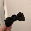 Fecho de Cabeça de Princesa de Laço Preto tamanho pequeno Franja Frontal Lateral Feminina Hairpin Headwear Internet Celebrante 2024 Novo Estilo
