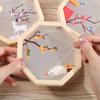 Bordado de Suzhou bordado DIY hecho a mano bordado propio bolsa de materiales para abanico redondo bordado adornos para principiantes bordado de punzonado bordado bordado propio bordado