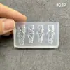 Arte de Uñas Flor de Hielo Encaje Molde Silicona Estilo Nuevo Tallado Artístico Moño Molde de Silicona Hecho a Mano Alta Transparencia