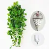 Trepadeiras artificiais com folhas de plástico, adequadas para pendurar na parede interna, plantas pendentes e cestos suspensos.