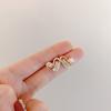 Pendientes pequeños de plata 925 con forma de aguja, estilo coreano, con circonitas asimétricas y brillantes, de alta gama y combinables para mujer.