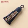 Borla de algodón tejida a mano de 5 cm para bolsitas de té DIY, accesorios de tejido estilo Tíbet, marcapáginas, adornos colgantes estilo chino y colgantes