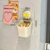 Caja de Almacenamiento Multifuncional, Montaje en Pared, Estante de Cocina sin Taladro, Cesta de Almacenamiento Transparente para Jengibre, Ajo y Especias