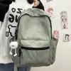 Mochila escolar versão coreana com letras, bolsa de ombro dupla de grande capacidade, bolsa de viagem para exterior, mochila casual estilo universitário para o campus e aulas