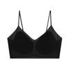 Verão Fino Sensação de Gelo Pele de Leite Glitter Fino Alças de Ombro Gelatina Líquida Lingerie Sutiã Sem Costura Respirável Sling Costas Bonitas Feminino