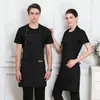 Delantales de Trabajo Personalizados con Impresión de Logo para Cocina Casera, Impermeables y a Prueba de Aceite, Adecuados para Negocios de Catering y Tiendas de Té con Leche, Ropa de Trabajo Unisex al por Mayor