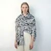 Estampagem a quente botão de flor trama de cetim vendas diretas da fábrica comércio exterior transfronteiriço toque de algodão e linho lenço longo feminino lenço xale primavera e verão