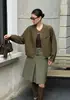 Otoño 2026 Nuevo Elegante Cuello Redondo Cremallera Adelgazante Versátil Casual Chaqueta Mujer Holgado Chic Corto Top Moderno