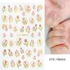 Adesivo Tulipa Nail Art Livrinho Vermelho Hot Tulipa Azul Borda Bronzeada Flor Fresca Adesivo de Unha