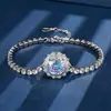 Nuevo Estilo Otoño e Invierno Zhuang Shengsheng Joyería Retro Europeo y Americano Rosa Artificial Cortada Piedra de Color Pulsera Piedra Principal para Mujer 10mm