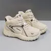 K5705 Sapatos de Algodão Pelúcia de Cano Alto para Mulheres, Coleção Outono/Inverno 2026, Sapatos de Trabalho, Sola Grossa Antiderrapante, Tênis Esportivos Estilo "Pai"