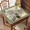 Mantel Cuadrado Estilo Americano, Impermeable y a Prueba de Aceite, Mantel de Cuero Lavable, Sensación de Lujo Ligero de Gama Alta, Adecuado para Mesa de Mahjong y Mesa de Café