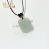 Pendente de Paz de Seda Dourada Natural e Jade com Design de Flor de Pessegueiro, Colar de Aventurina e Jade Tianshan Corrente para Suéter