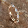 Nuevos Productos Shein Aliexpress Wish Transfronterizo Oro Blanco Corazón de Diamante Lleno de Diamantes Ópalo Al por Mayor Dropshipping