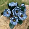 Flor de Magnólia Artificial Flor Falsa de PU Decoração de Casa Sala de Estar Arranjo de Cena de Magnólia Ornamento Arranjo Floral