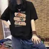 Camiseta de Algodão Puro de Peso Pesado com Manga Curta para Mulheres, Estampa da Nova Moda de Verão, Simples Nicho Casual Solta Versátil Camiseta de Meia Manga