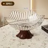 Prato de Frutas de Renda Estilo Vintage para Uso Doméstico, Modelo Novo para Mesa de Centro da Sala de Estar, Bandeja Expositora de Doces e Nozes, Prato de Frutas Espessado, Bandeja de Lanches