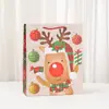 Bolsa de Regalo Navideña Transfronteriza Bolsa de Empaque de Tarjeta Blanca para Fiesta Festiva Bolsa de Regalo con Impresión de Letras Creativas Bolsa de Compras de Mano