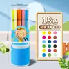 Plumones Acuarelables Master 12 Colores para Estudiantes de Preescolar, Primaria y Niños Plumones Artísticos Coloridos Lavables Se Pueden Rellenar con Tinta
