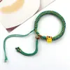Pulseira Estilo Xizang com Mantra de Seis Palavras, Fio Vermelho, Fio de Algodão Torcido à Mão, Sino, Corda de Pendurar Thangka Tecida à Mão Estilo Xizang para Homens e Mulheres