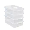 Caja de almacenamiento portátil de cuatro capas, gran capacidad, transparente, apilable, compartimentada, caja de almacenamiento para tarjetas pequeñas, organizador de Lego