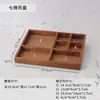 Bandeja de Madera Retro Escritorio Caja de Almacenamiento de Rejilla para Medicina China Artículos Varios Cosméticos Joyería Caja de Almacenamiento de Exhibición en Encimera