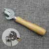 Abrelatas de Mango de Madera Cuchillo para Latas Abrelatas Multiusos para Latas de Hoja de Lata Abrelatas Abrebotellas de Cerveza Abrebotellas de Vino Tinto