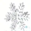 Explosiones Adornos de copo de nieve navideño Mosaico de madera 3D Decoración creativa de escritorio Fiesta Copo de nieve colorido Decoración navideña