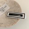 Pinza para el cabello rectangular hueca de estrella de cinco puntas de nube a juego de colores blanco y negro, linda, simple, pinza BB, pinza para flequillo lateral, accesorios para el cabello, nuevo