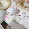 Faixa de Cabelo Headwear Feminino Coreano Listrado Bolinhas Leopardo Laço Flanela Esportiva Para Lavar o Rosto Faixa de Cabelo Faixa de Cabelo Atacado