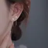 Brincos de Argola de Prata S925 com Zircônia e Pérola, Suaves e Versáteis, para Mulheres, Brincos de Luxo Leve de Alta Qualidade, Acessórios de Orelha de Temperamento Únicos e Bonitos