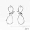 Pendientes de Nudo de Cuerda de Diseño de Nicho Europeo y Americano Adecuados para la Atmósfera Femenina Muy Simples Creativos Dulces Geniales Pendientes de Chica Picante Venta al por Mayor
