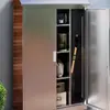 Gabinete de Almacenamiento Exterior a Prueba de Lluvia de Acero Inoxidable 304 para Herramientas de Limpieza, Patio, Jardín, Balcón, Resistente al Sol con Cerradura