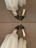 Temporada Primer Encuentro~ Puntiagudas Rosa Nude con Moño Elegantes Mocasines Cerrados Sandalias para Mujer
