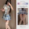 Lencería Sexy Wish Estilo Rojo de Internet Sexy No-off Cuadros Japoneses Estudiante Jk Uniforme Falda Plisada Traje 1003
