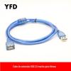 Cabo de extensão USB 0,3-10 m, totalmente em cobre, transparente, azul, macho para fêmea, fabricante em estoque