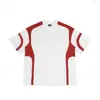 Camiseta de Manga Corta para Hombre Yitai Marca de Moda Algodón Puro Bloques de Color Cuello en V con Puntada Curva, Corte Holgado, Hombro Regular, Camiseta Versátil para Hombre